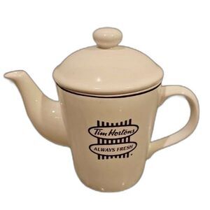 Tim Hortons Coffee Shop Tea Pot Always Fresh Classic Logo 2 cup  Gift Idea